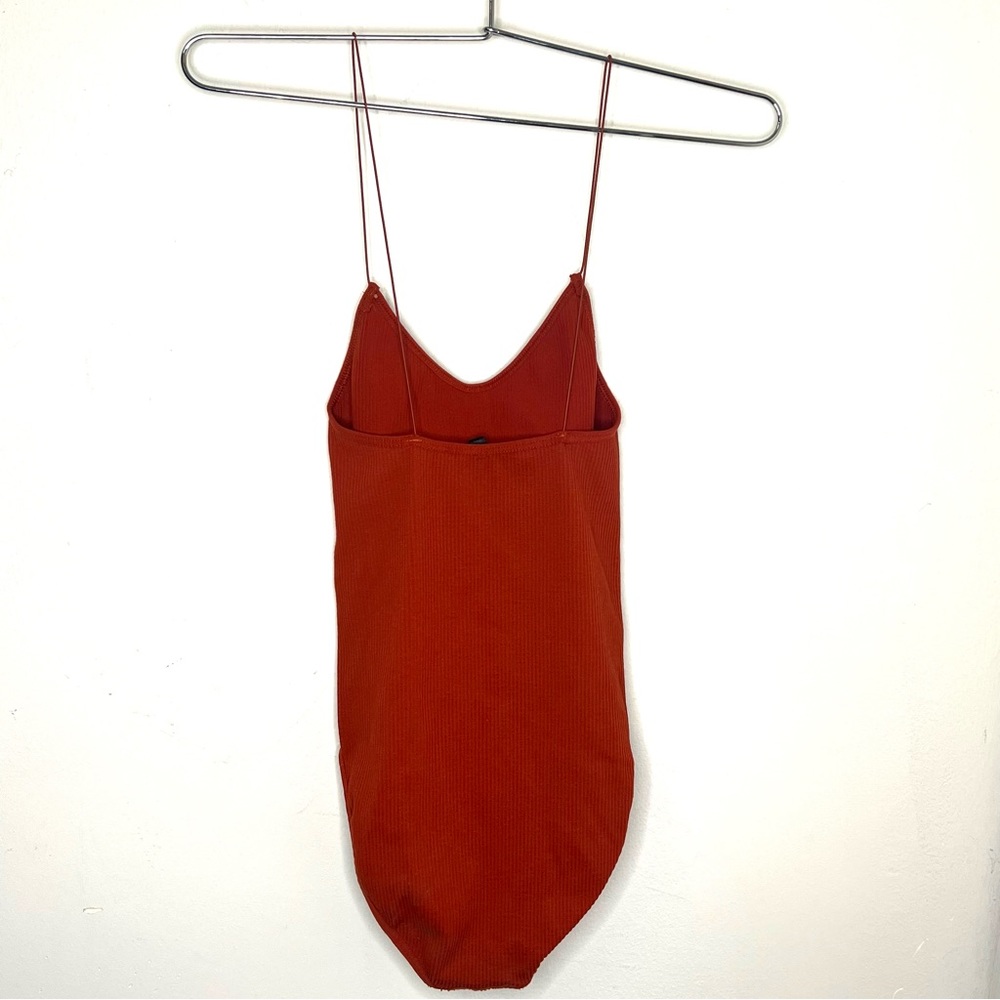 Out From Under Urban Outfitters Burnt Orange Ribbed Bodysuit Small
